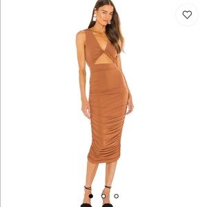 Michael Costello x REVOLVE April Midi Dress in Terra Cotta